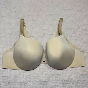 Cacique Beige Back Smoother Bra Underwire Lightly Padded Size 44C